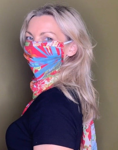 THE MASKERCHIEF  (3 in One: Face Mask/Scarf/Tie Top)