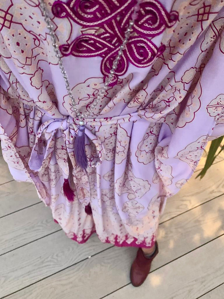 JAIPUR KAFTAN DRESS LILAC SKY