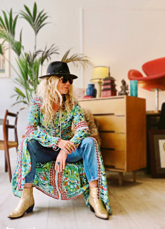 CALIFORNIA CHEMISE DRESS IN WEST COAST BREEZE